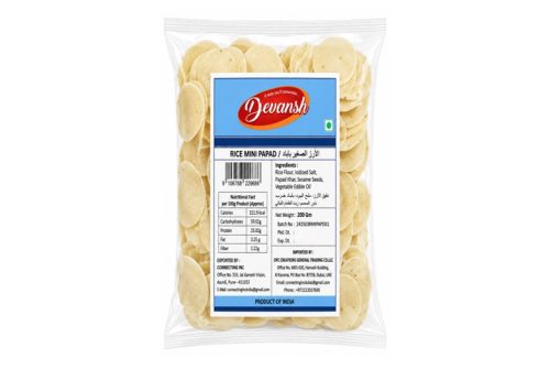Rice Mini Papad – 200gm Devansh
