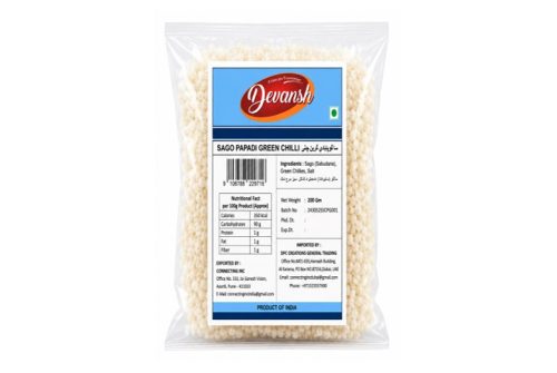Sabudana Papdi Green Chilli – 200gm Devansh