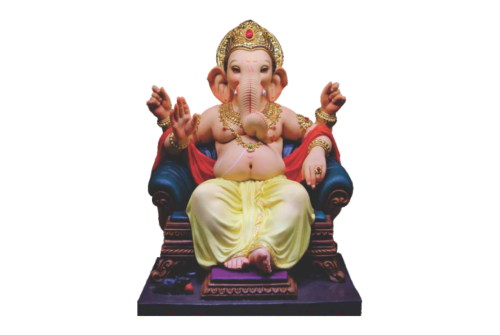 11 Inch Eco-Friendly Chairwala Ganpati Idol