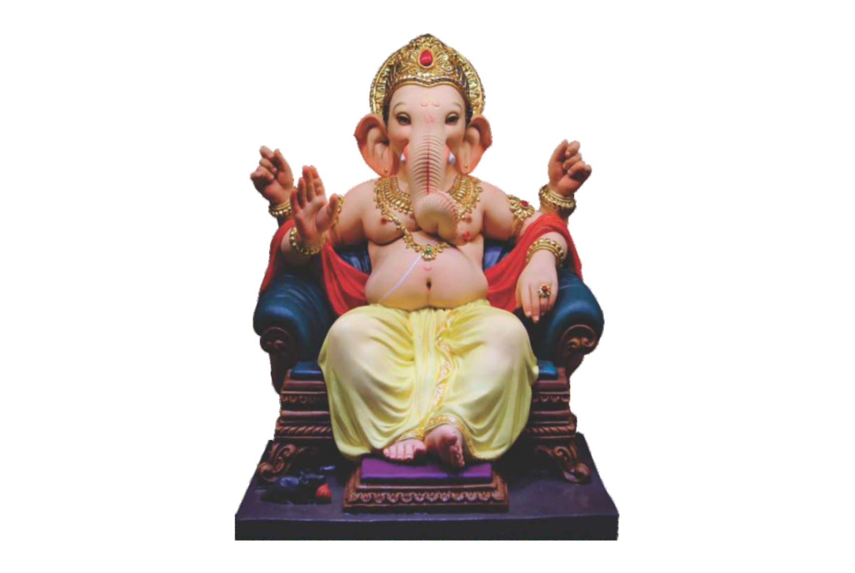 11 Inch Eco-Friendly Chairwala Ganpati Idol