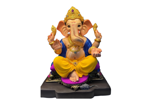 19 Inch Eco-Friendly Chaurangwala Ganpati Idol