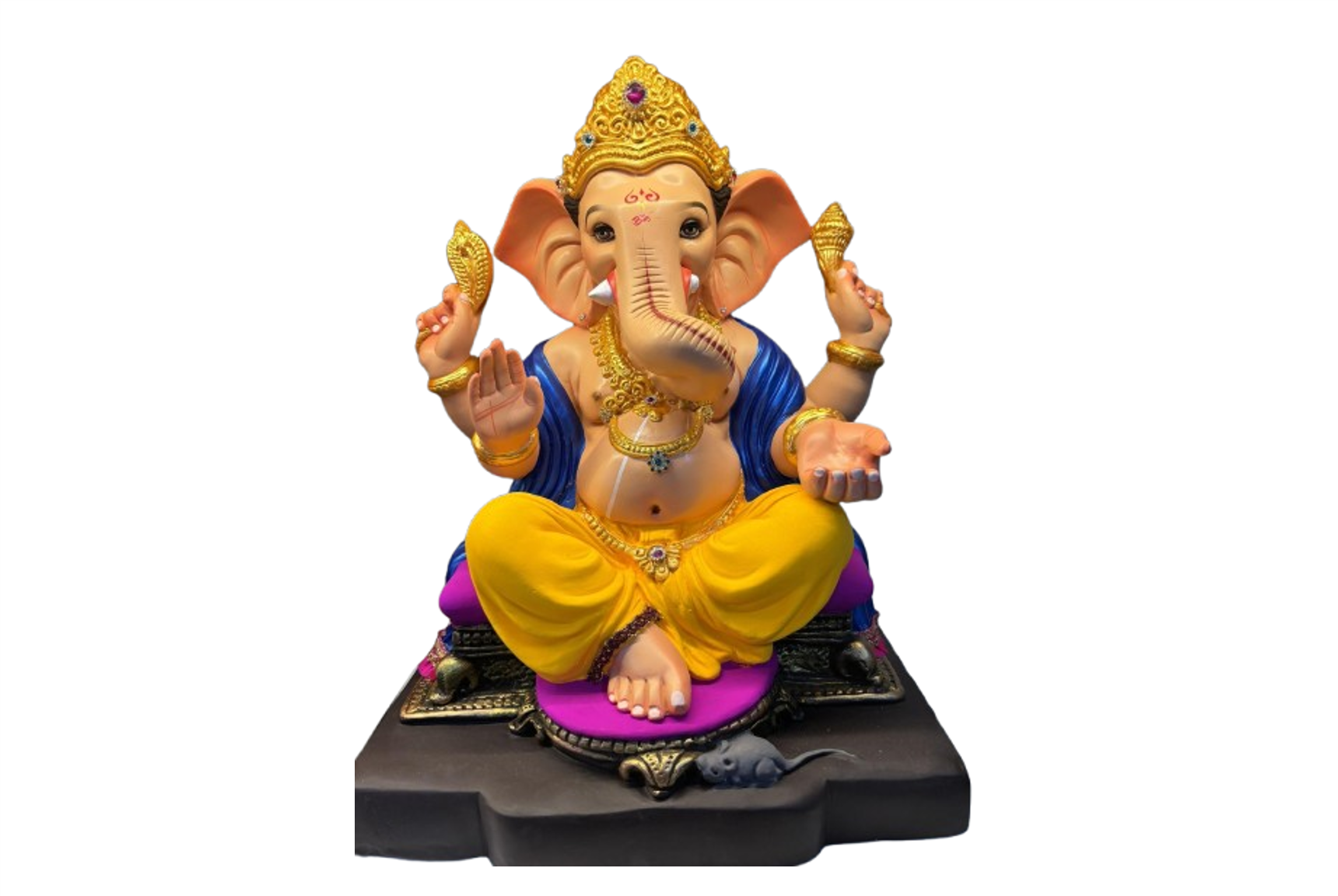 19 Inch Eco-Friendly Chaurangwala Ganpati Idol