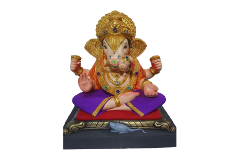 18 Inch Eco Friendly Dagaduseth Ganpati Idol Shrimantancha Ganpati
