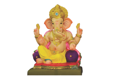 14 Inch Eco-Friendly Double Lod Ganpati Idol