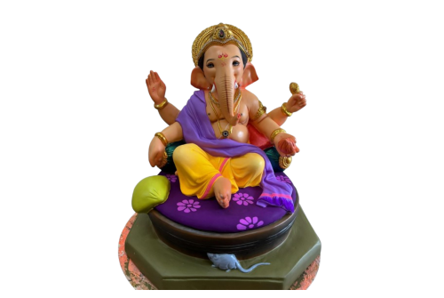 18 Inch Eco-Friendly Goalbase Ganpati Idol