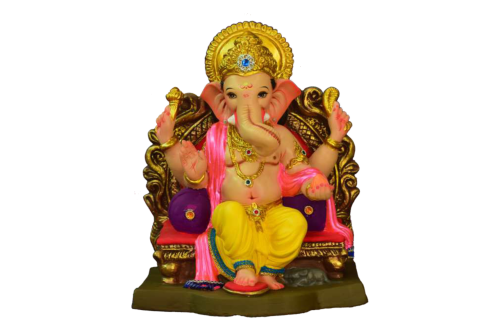 14 Inch Eco-Friendly Half Arch Ganpati Idol