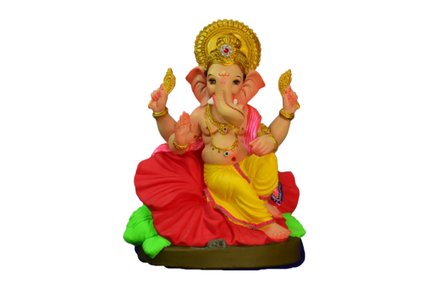 19 Inch Eco-Friendly Jaswandwala Ganpati Idol
