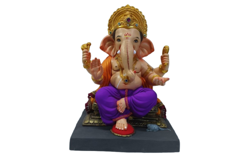 18 Inch Eco-Friendly Lambodar Ganesha Idol