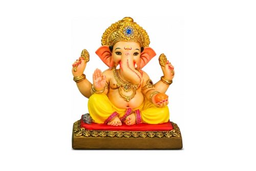 10 Inch Eco-Friendly Lord Gajanan Ganpati Idol
