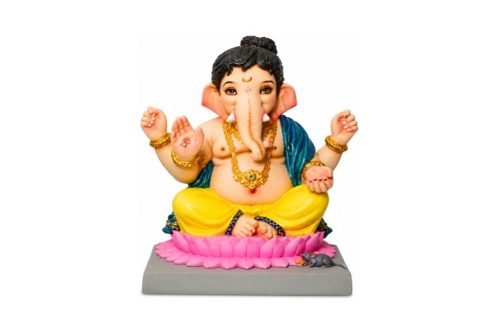 13 x 10.5 x 18H Eco-Friendly Lotusbal Lord Ganesha Idol