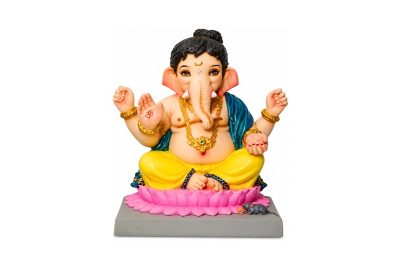13 x 10.5 x 18H Eco-Friendly Lotusbal Lord Ganesha Idol