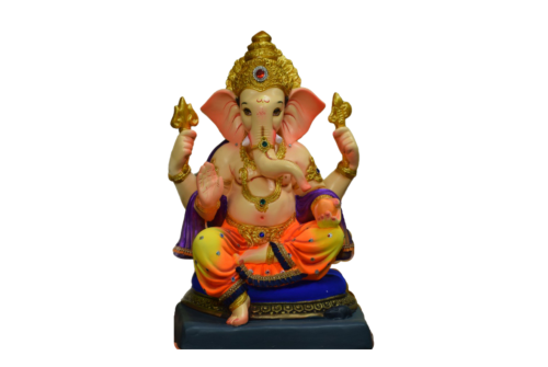 19 Inch Eco-Friendly Trishulwala Ganpati Idol