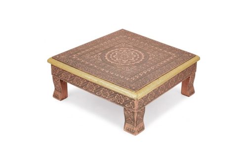 Mahamart Royal Copper Meenakari Chaurang For Home Temples & Festivals