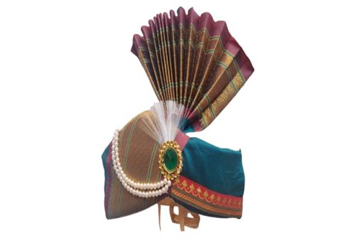 Mahamart Royal Maharashtrian Silk Pheta for Bappa Decoration
