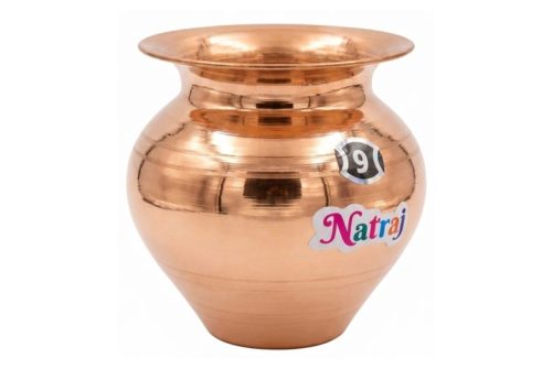 Mahamart Traditional Copper Kalash Vessel for Home Mandir & Festivals