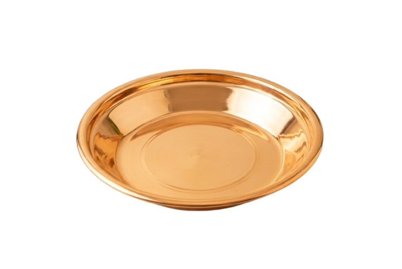 Mahamart Traditional Copper Tamhan Thali for Temple & Sacred Rituals